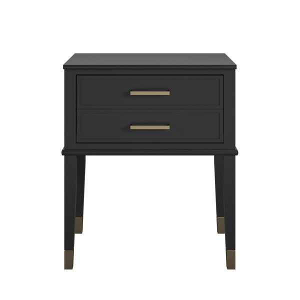 Black dresser with store matching nightstand